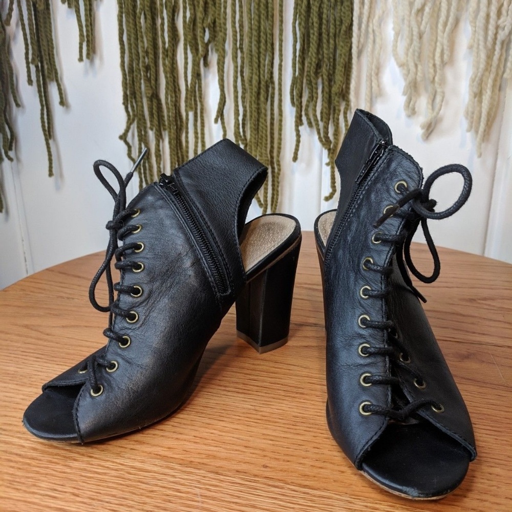 Vintage Heels Size 8 Rocker Boho Vibe Black